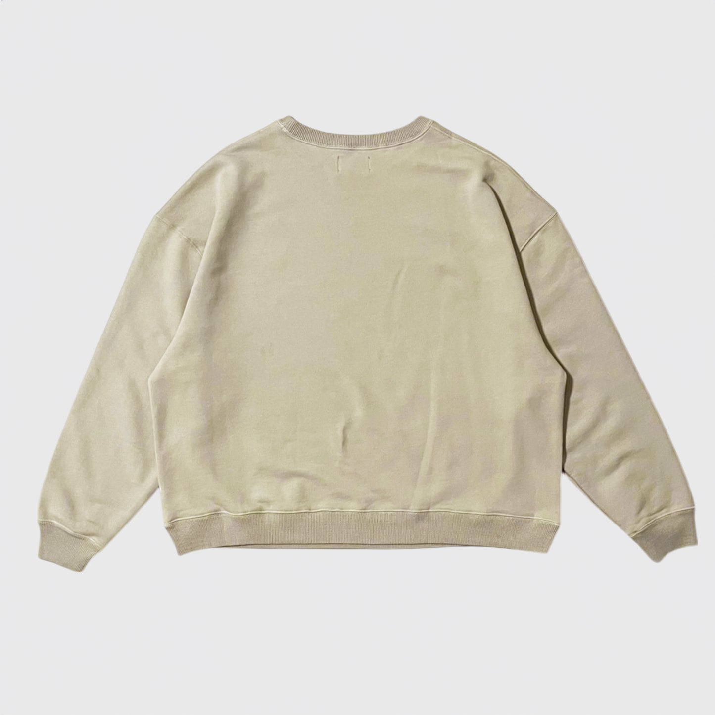 PODEROSA EMBROIDERED PATCH SWEAT SHIRT / BEIGE