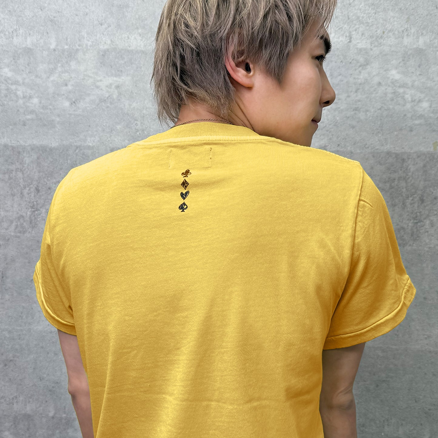 PODEROSA VELVET LOGO T-shirt / YELLOW