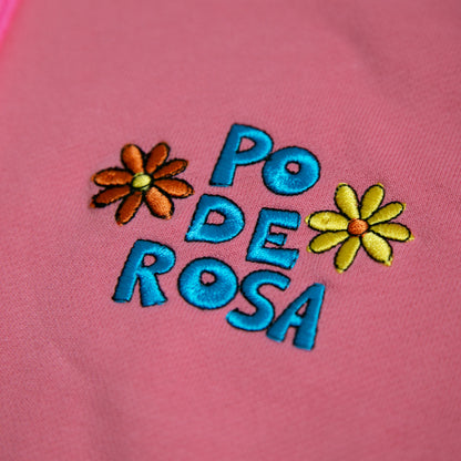 PODEROSA FLOWER LOGO HOODIE / PINK