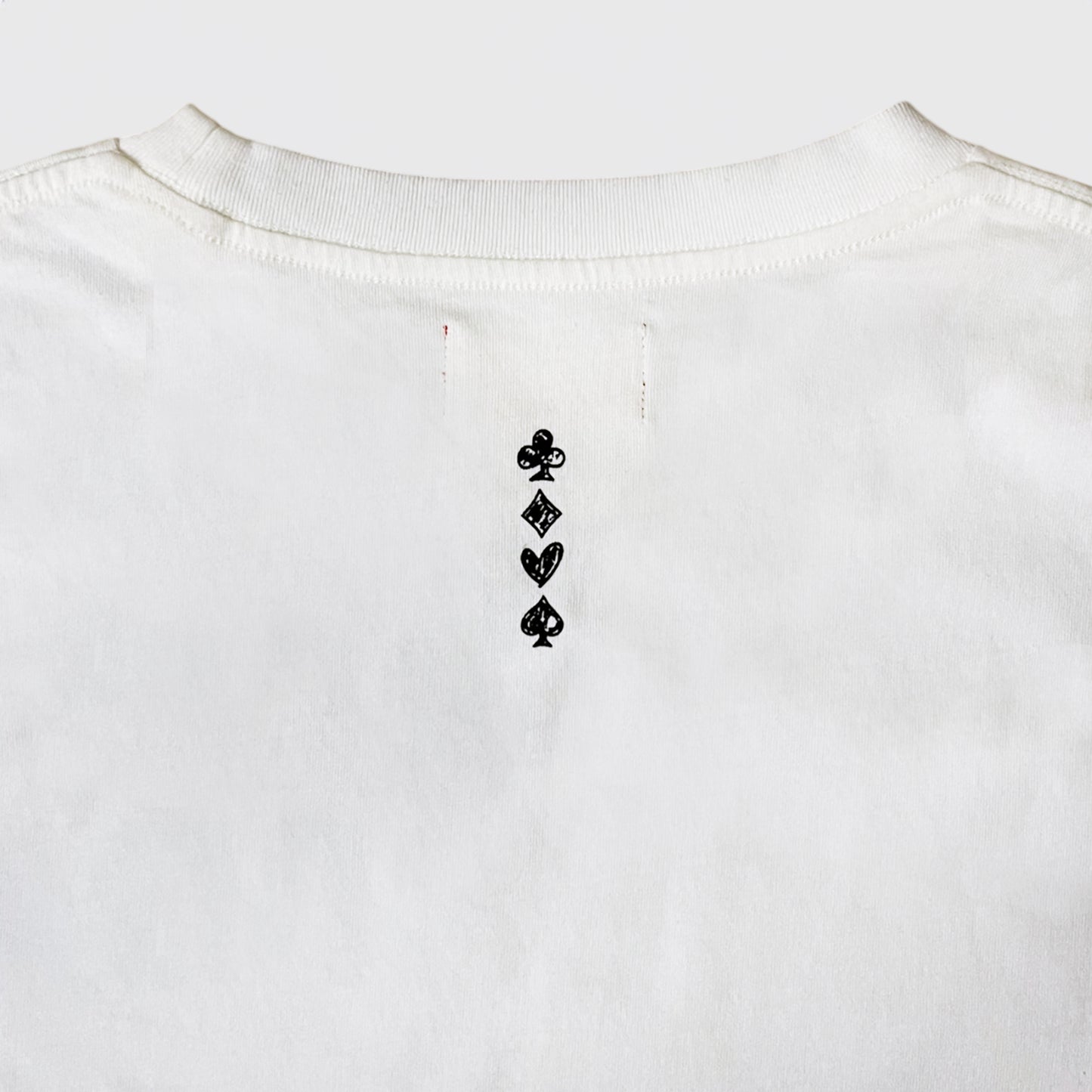 PODEROSA VELVET LOGO LS T-shirt / OFF WHITE