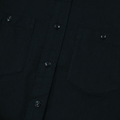 40'S  U.S.NAVY L/S N-3 POPLIN CUSTOM SHIRT / BLACK