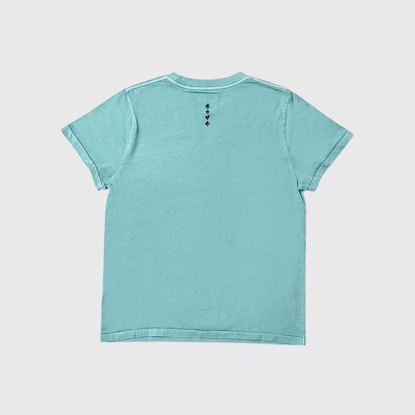 PODEROSA VELVET LOGO T-shirt / AQUA