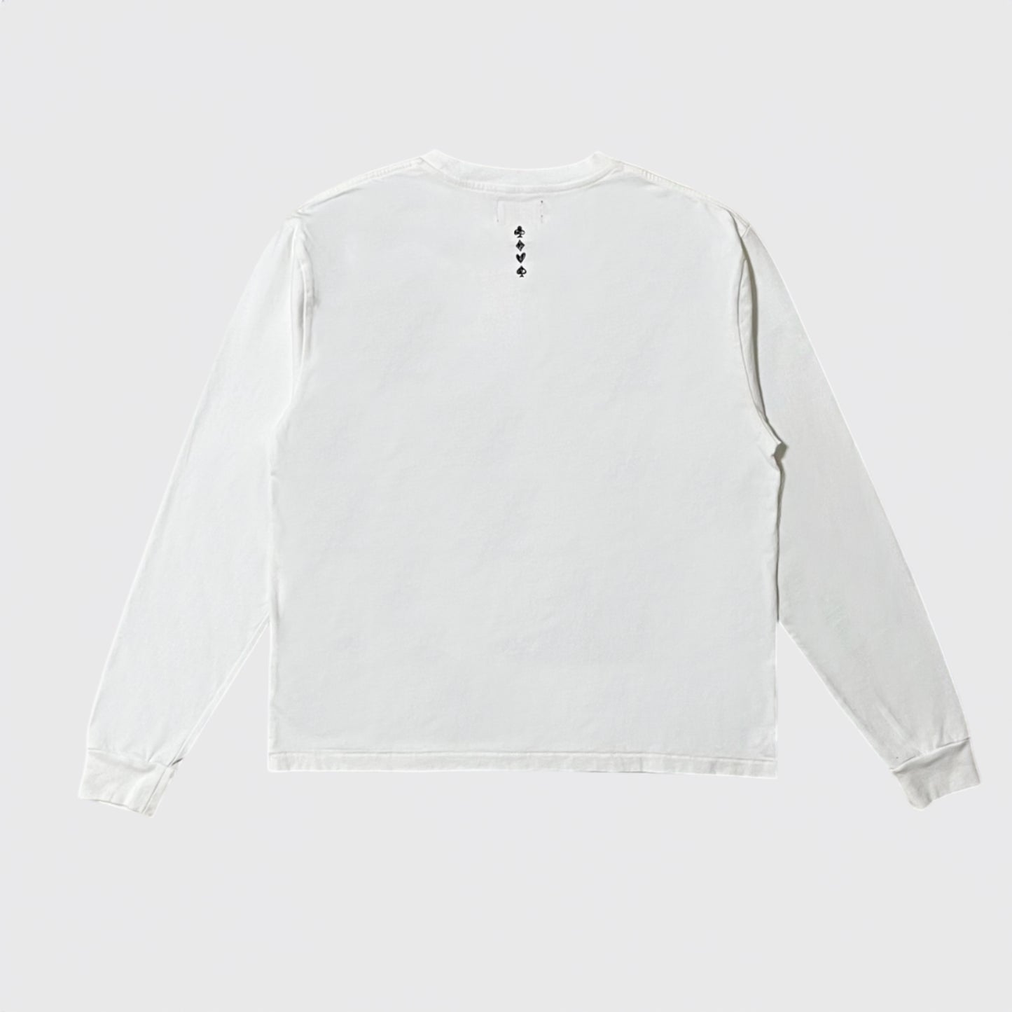 PODEROSA VELVET LOGO LS T-shirt / OFF WHITE