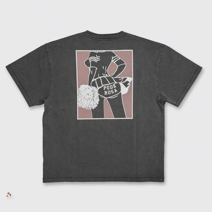 CHEERLEADER S/S T-SHIRT / VINTAGE BLACK