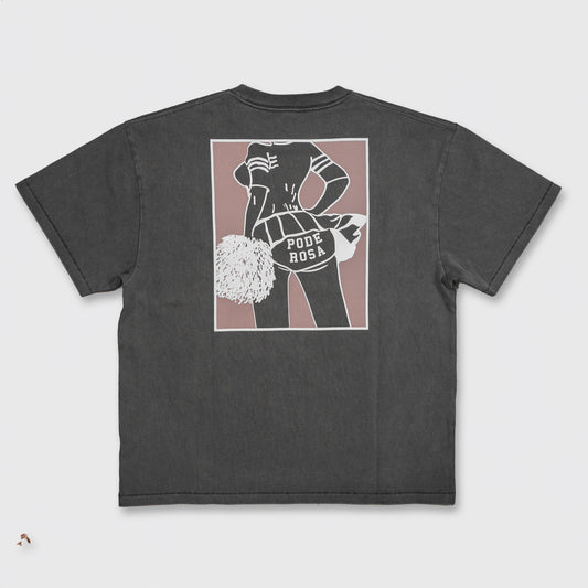 CHEERLEADER S/S T-SHIRT / VINTAGE BLACK