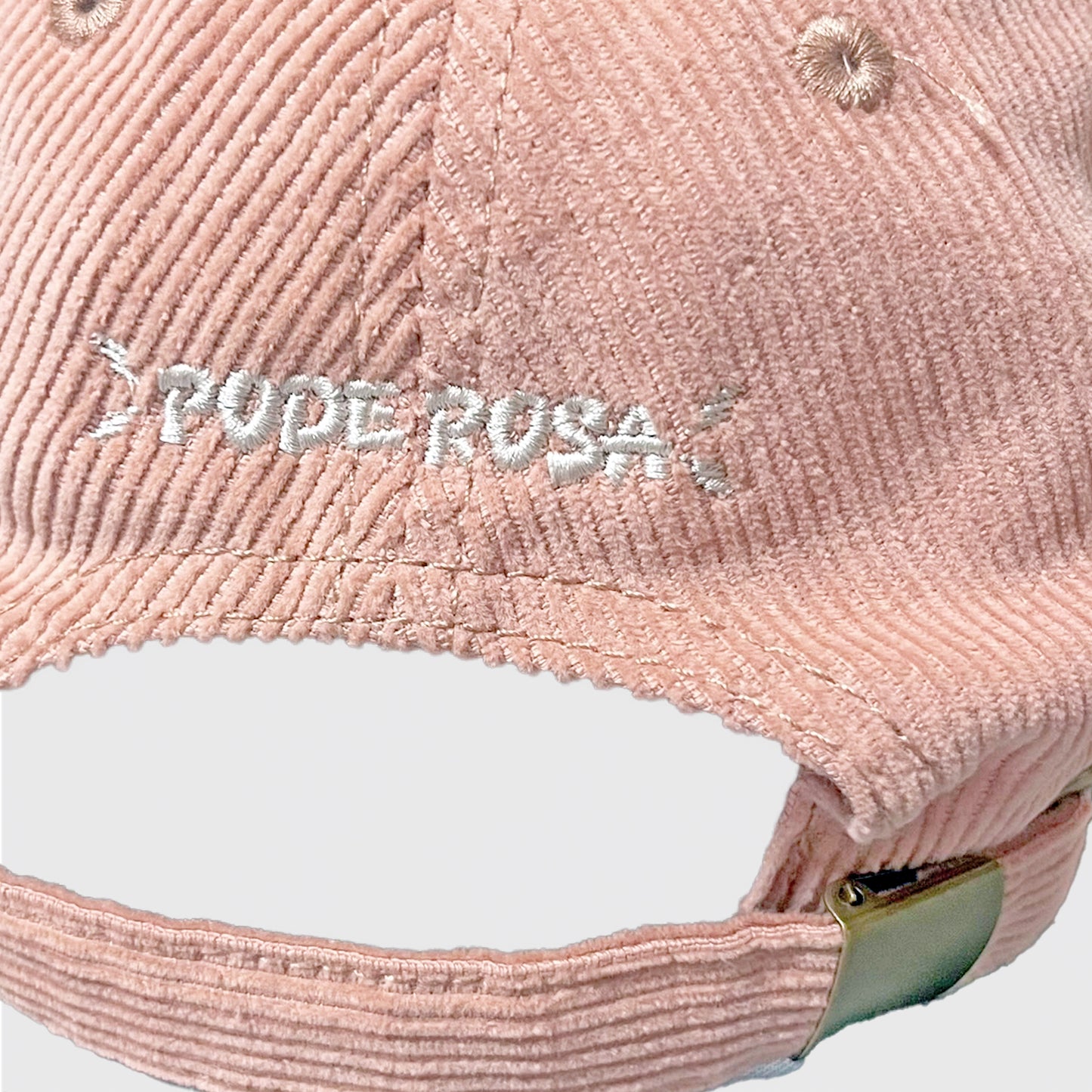 PODEROSA LOGO CORDUROY CAP / SMOKE PINK