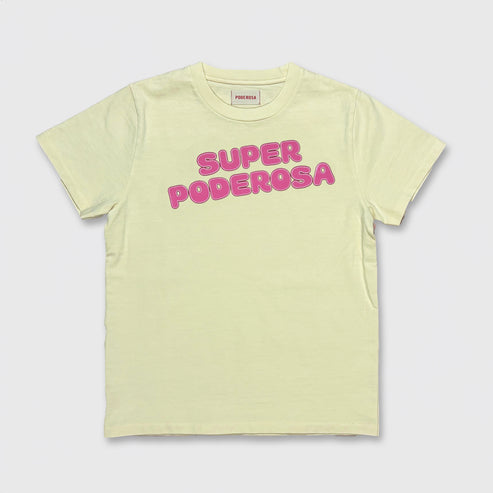 SUPER PODEROSA LOGO S/S T-SHIRT / YELLOW – PODEROSA ONLINE STORE