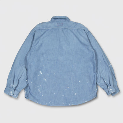 U.S.NAVY CHAMBRAY BIG SHIRT / SAX