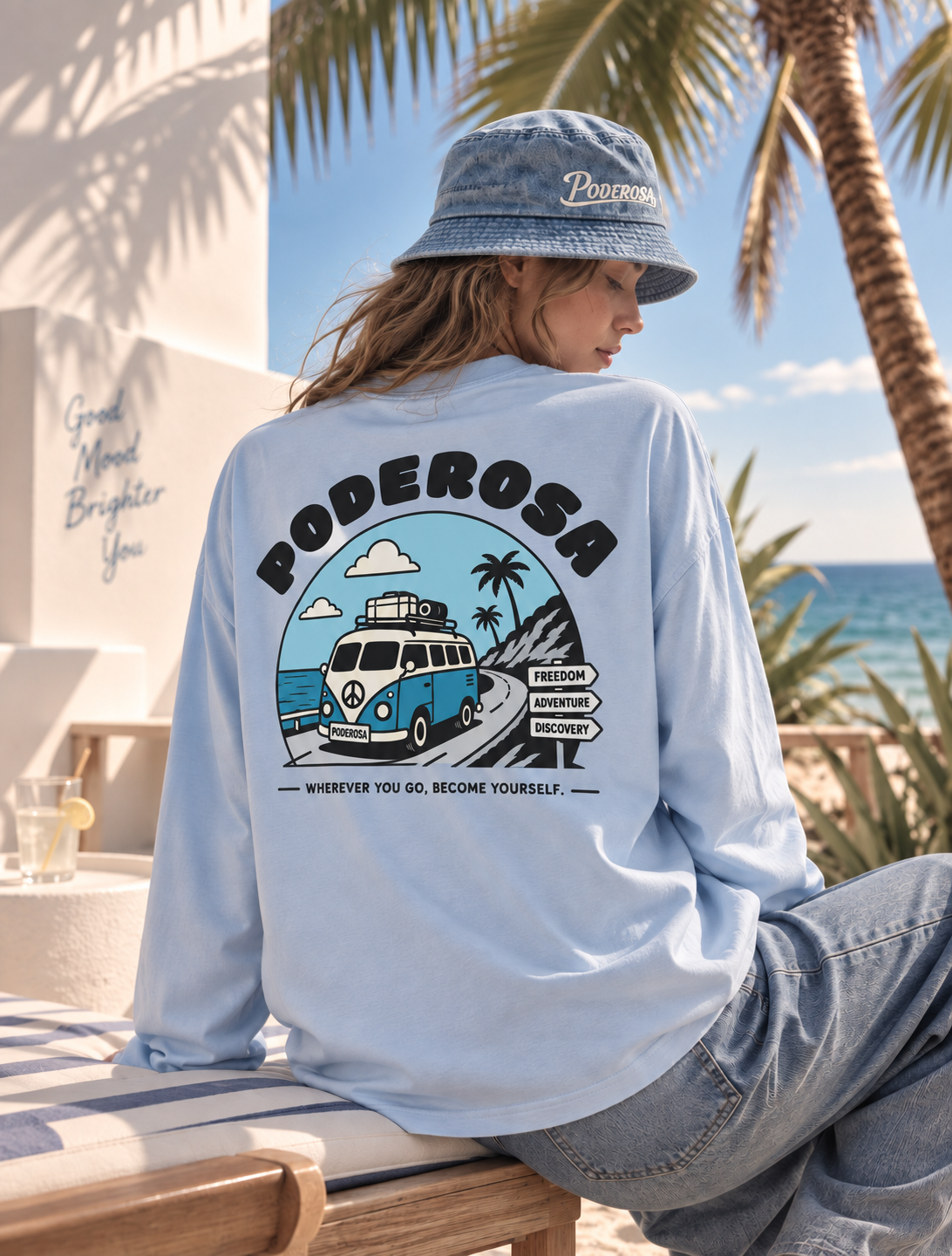 LOCAL JOURNEY L/S TEE / L.BLUE
