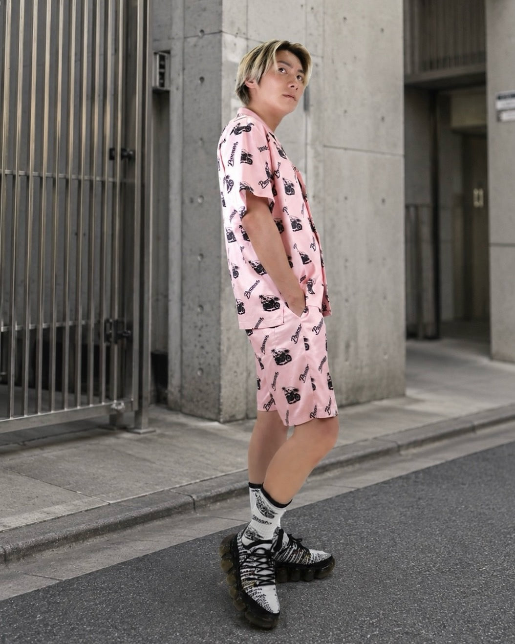 RESORT SATIN SHORTS/ PINK