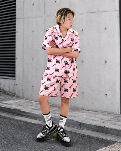 RESORT SATIN SHORTS/ PINK
