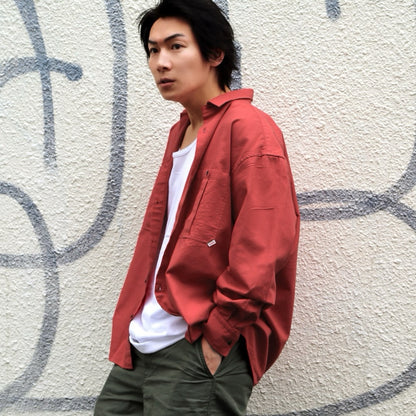 RELAXING LIFE BOX SHIRT / RED