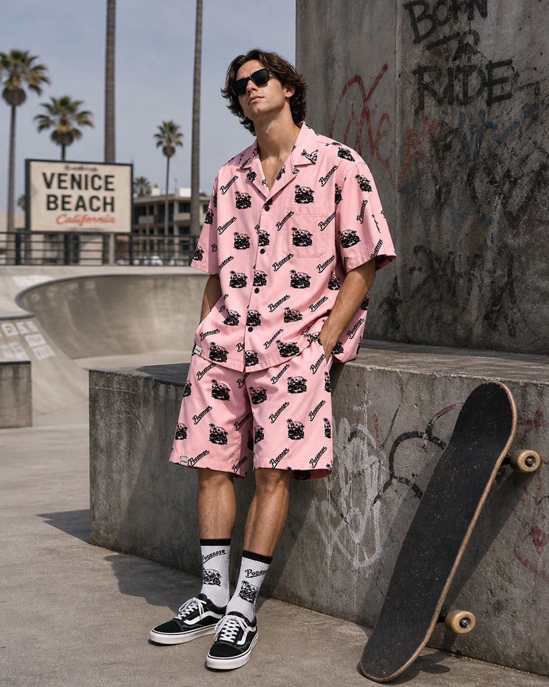 RESORT SATIN SHORTS/ PINK