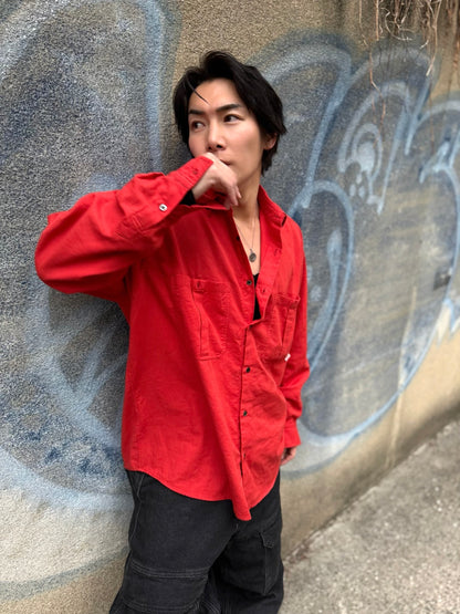 RELAXING LIFE BOX SHIRT / RED