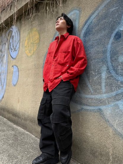 RELAXING LIFE BOX SHIRT / RED