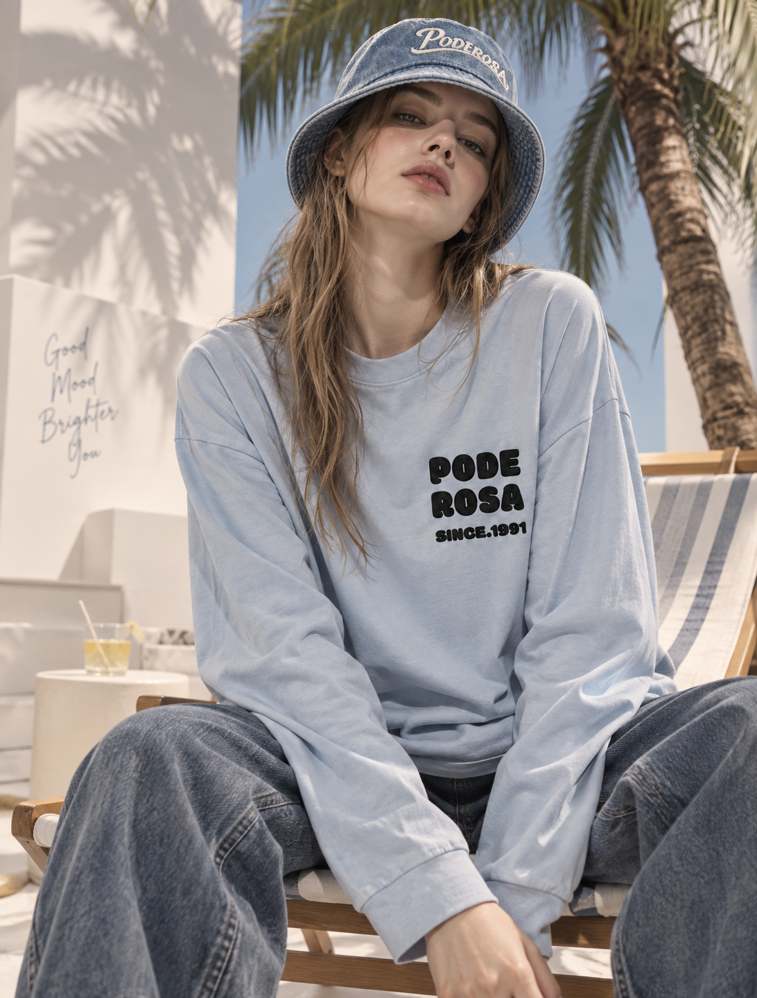 LOCAL JOURNEY WASHED BUCKET HAT / WASH BLUE